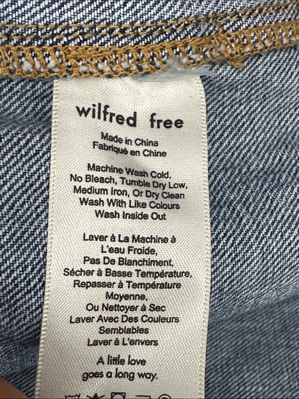 Wilfred Dark Blue Long Denim Jacket - Picture 3 of 10